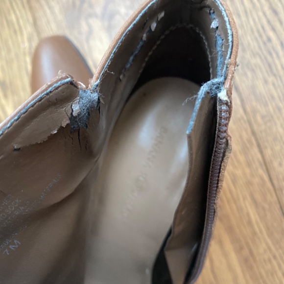 Banana Republic Leather Brown Booties Size 7 Zip Up - Picture 12 of 14